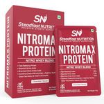 Steadfast Nutrition Nitromax Protein |25.9g Fast Releasing Protein, 11.94g EAA, 5.78g BCAA per sachet | Increases Muscle pump, strength, Lean Muscle | 240g (6 Sachets)