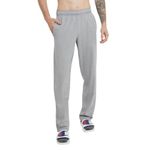 Champion Men's Open Light Weight Jersey Sweatpant Pajama Bottoms, Oxford Grey, S UK