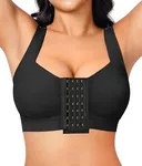 BRABIC Black Post Surgery Compression Bra Mastectomy Bra Posture Surgical Bra Breast Augmentation Post op Bra