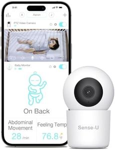 Sense-U Smart 2K Baby Camera Monitor, FSA&HSA Eligible, Pan/Tilt, Person/Baby Crying/Motion Detection, 2-Way Talk, Night Vision, Background Audio, No Monthly Fee (Compatible with Smart Baby Monitor)