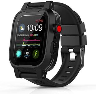 Waterproof Apple Watch Series 4 44mm Case,Waterproof Shockproof Impact Resistant Rugged Protective Case with Bulit-in Screen Protector and Premium Soft Strap Bands for Apple Watch Series 4 44mm