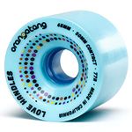 Orangatang Love Handles 65 mm 77a Cruising Longboard Skateboard Wheels (Blue, Set of 4)