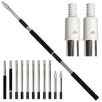 Frebuta Telescopic Extension Pole 2 feet to 12 feet Multi-Purpose Telescopic Rod; Spider Brush and Pole Outdoor, Spray Paint Roller, Cleaning Extension Pole etc. (2feet-12feet)