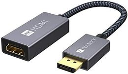 IVANKY Active DisplayPort to HDMI Adapter, 4K@60Hz Unidirectional DP to HDMI Adapter, [Updated New Model], Display Port to HDMI Compatible for HP, ThinkPad, AMD, NVIDIA, Desktop and More - Grey