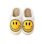 smiley Face Slippers With Exquisite packaging bag Keep warm Couples Slides Home Slippers Holiday Gift 6-7(women)/5-6(men)