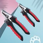 Dog & Cat Pets Nail Clippers and Trimmers Professional Pet Nail Clipper Grooming Tool for Thick Nails Easy-to-Cut Pets Nail Cutter with Free Nail File for Large and Small Animals (Large, Red)