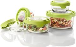 Anchor Hocking 12207ECOM Glass Food Storage Container Set, Green