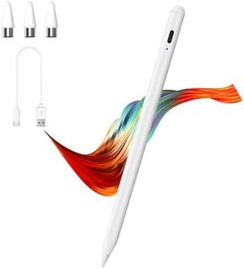 Stylus Pens for Touch Screens Magnetic Adsorption,Rechargeable Universal POM Tip iPad Pen,Capacitive Fine Point Stylus Pen for iPad Pro/Air/Mini/iPhone/Samsung Galaxy/iOS/Android/Tablets-White