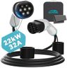 EVPEIWE 5M 22kW 32A Type 2 to Type 2 EV Charging Cable | 480V | 3 Phase | IP55 | RCM Certified | Compatible with All IEC 62196-2 EVs & PHEVs