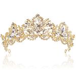 Gold Tiara Wedding Tiaras and Crowns for Women,Rhinestone Queen Tiara for Women Princess Crown Birthday Tiara