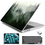 Batianda for New MacBook Air 13.6 inch Case with M2 M3 Chip 2022 2024 Release Model A2681/A3113, Designed Protective Plastic Hardshell Keyboard Cover Screen Protector, Forest