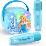 Braxel Karaoke Machine 2 Microphones, Froze Toys for 3 4 5 6 7 8 9 Year Old Girls Gifts for Girls Birthday Presents Christmas Xmas Gifts For Kids Microphone Girls Toys Age 3-8 Princess Toys