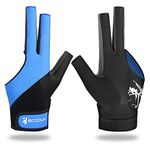 YFY Billiard Pool Gloves for Left Hand 3 Finger, Splicing Process, Snooker Cue Sport Glove Popular Sizes for Men & Women