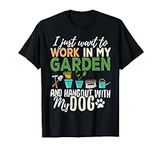 Gardening T-Shirt Dog Lover Gardene