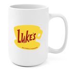 Lukes Diner Ceramic White Mug Coffee Mugs Tea Cups 15 Oz Two Sides Print (Lukes Diner)