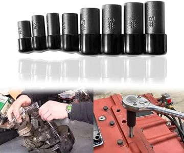 Camoo 70500 Tap Socket Wrench Set 8-piece Use with 1/4" & 3/8" Drive Fits All MCTI Taps Thru 1/2” & 1/8" NPT Taps