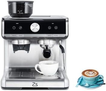 GarveeHome Espresso Machine, 20 Bar Professional Semi Automatic Espresso Maker with Grinder and Milk Frother Steam Wand, for Cappuccinos or Macchiatos