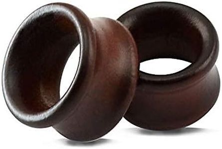 ZS Vintage Natural Brown Black Wood Organic Ear Tunnel Plugs Stretcher Gauges for Men and Women, Wood, other