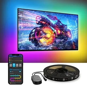 Govee TV LED Backlight, RGBIC TV Backlight for 55-65 inch TVs, Smart LED Lights for TV with Bluetooth and Wi-Fi Control, Works with Alexa & Google Assistant, Music Sync, 99+ Scene Modes, Adapter