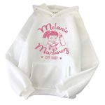 NEWOK Minimalist Girl Style Hoodie Singer Album Surrounding Men's and Women's Fashion Sweatshirt. (M,White)