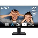 MSI PRO MP225 21.5 Inch Full HD Office Monitor - 1920 x 1080 IPS Panel, 100 Hz, Eye-Friendly Screen, Tilt-Adjustable - HDMI™, D-Sub (VGA)