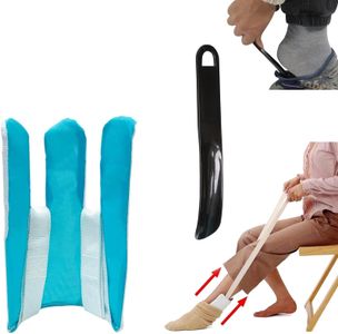 KkaFFe Sock Aid Tool for Elderly & Pregnant – Easy On/Off Stocking Slider