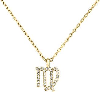 PAVOI 14K Yellow Gold Plated CZ Astrology Necklace Astrology Necklace | Astrology Gifts For Women | Zodiac Necklaces | Virgo Necklace