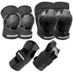 BODYPROX Knee Pads Elbow Pads Wrist Guards Set for Skateboarding, Roller Derby, BMX Ride, and Inline Skating. (Medium)
