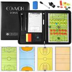 20" x13.39" Football Coaches Tactical Board, Portable Soccer Magnetic Tactics Notebook, Football Coaching Clipboard with Smooth Surface -Sport Training Assistant Equipment with Player Markers, Pen