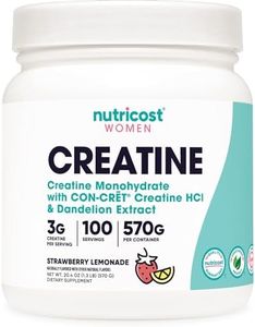 Nutricost Creatine Monohydrate Powder for Women, Micronized, Strawberry Lemonade, 100 Servings - Vegetarian, Non-GMO, Gluten Free