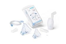 OMRON NEBASKIT-11 Complete Accessory Replacement for Adults & Kids | Aerosol Nebuliser Accessory Set for OMRON C102 Total | Masks, Mouthpiece, Nose Piece, air Tube | OMRON Original Accessory