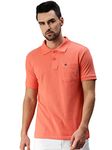 ONN Men's Solid Regular Fit Polo NC432_PCH_1PC_Peach_L