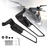 VERMSBIKERS Adjustable Rotating Rear View Mirror Stealth Wind Wing Side Mirror for DUKE-200 DUKE-250 DUKE-390 MT-15 Z400 Z600 MT-09 All Street Bikes.SET OF 2