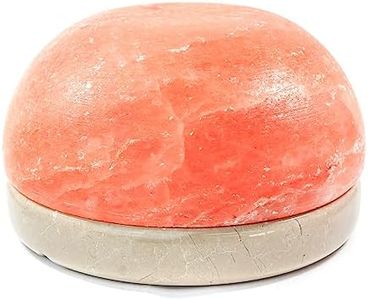 Himalayan Secrets® Salt Dome Lamp | for Warming Up Hands and Feet (9" Tavera Stone Base)