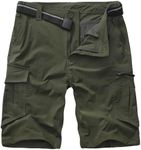 Toomett Mens Cargo Shorts Lightweight Quick Dry Work Shorts for Men Fishing Safari Travel Camping Outdoor Hiking Shorts with Zipper Pockets,6230,Army,42