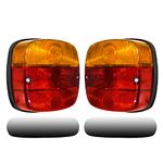 ALL PARTS SOURCE Rear Lights Lamp Assembly Set and Licence Plate Suitable for Iveco Santana Land Rover, Truck, Tractor and Universal Application