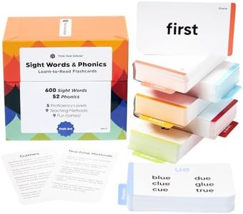 Think Tank Scholar 652 Sight Words/Phonics Flash Cards, Learn to Read: CVC Blends, Short/Long Vowel Sounds, Dolch & Fry High Frequency Site Words + Games: Preschool PreK Kindergarten 1st 2nd 3rd Grade