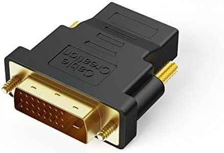 CableCreation DVI to HDMI Adapter, Bi-Directional DVI Male to HDMI Female Converter, Support 1080P, 3D for PS5,PS4,TV Box,Blu-ray,Projector,HDTV …