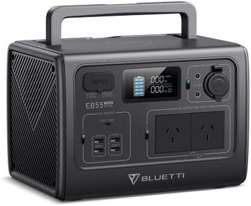 BLUETTI Portable Power Station EB55, 537Wh LiFePO4 Battery Backup w/ 2 700W AC Outlets (1400W Peak), 100W Type-C, Solar Generator for Outdoor Camping, Off-grid, Blackout (Solar Panel Optional)