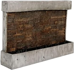 Sunnydaze Ancient Wall 24-Inch Polyresin Wall-Mounted Outdoor Fountain - Electric Submersible Pump - 3-Gallon Water Capacity Brown