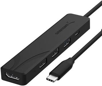 SABRENT Multi-Port USB Type-C Hub with 4k HDMI | Power Delivery (60 Watts) | 1 USB 3.0 Port | 2 USB 2.0 Ports | for PS5, PC, MacBook (HB-TC5P)