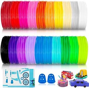 3D Stift Filament 20 Farben PLA Filament 1.75mm 3D Stift Farben Set, je 5M 3D Stift Nachfüller für Kinder & Erwachsene, 3D Stift Zubehör Filament für ODRVM, Tecboss, Lovebay 3D Druck Stift
