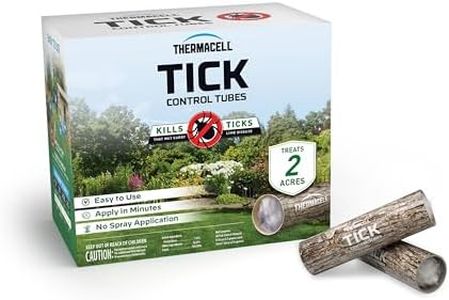 Thermacell Tick Control Tubes for Yards; 48 Tubes; Protects 2 Acres from Ticks; No Spray, No Granules, No Mess; Environmentally Friendly Alternative to Tick Spray & Tick Repellent