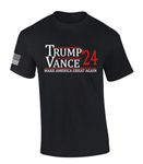 Trenz Shirt Company Trump Vance 2024 Short Sleeve T-shirt, Black, XX-Large