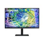 Samsung 8 Series 68.4 cm/27" 4K UHD 3840x2160 Pixels Computer Monitor, IPS Panel, USB-C, HDR10 (1 Billion Colors), Height Adjustable Stand, Energy Star, Intelligent Eye Care LS27A800UJWXXL (Black)