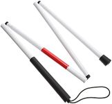 KXJHY Folding Blind Cane Walking Stick with Red Reflective Tape for The Blind and Visually Impaired People Guide Cane, Standing Travel Stick - Walking Cane for Men, Women, The Blind