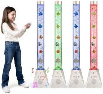 Special Supplies Aquarium Sensory Fish Bubble Light Tube with Bluetooth Speaker, 16-Color LED Nightlight, Remote Control, Floor-Standing Lamp for Kids and Adults, 4 Ft (Diamond)