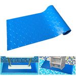 SFTYUFS Swimming Pool Ladder Pad Non-Slip Pool Step Mat Protective Pool Ladder Mat Step Pad for Above Ground Swimming Pool Ladder Pad Vinyl Pool Liner, Blue, Copper coin