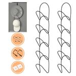 Hikinlichi 10 Pack Baseball Cap Hanging Holder Organizer Hat Rack Hanger Closet Display Storage Rack for Scarves Handbags Towels Clothes Ties Over Door Wall Mounted w Hanging Hook Black