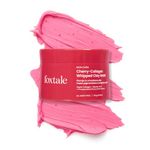 Foxtale Cherry-Collagen Whipped Clay Mask | Vegan Collagen + Glycolic Acid + PHA + Cherry Beads | Hydrates, Plumps & Firms Skin | Detoxifies Pores, Brightens & Smooths Dull, Uneven Skin | 75g